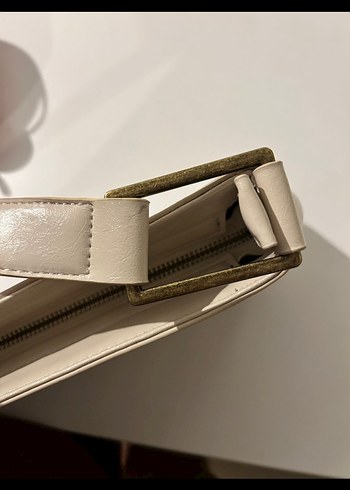 Bej Deri Tokalı Kadın Çanta - Görsel 2