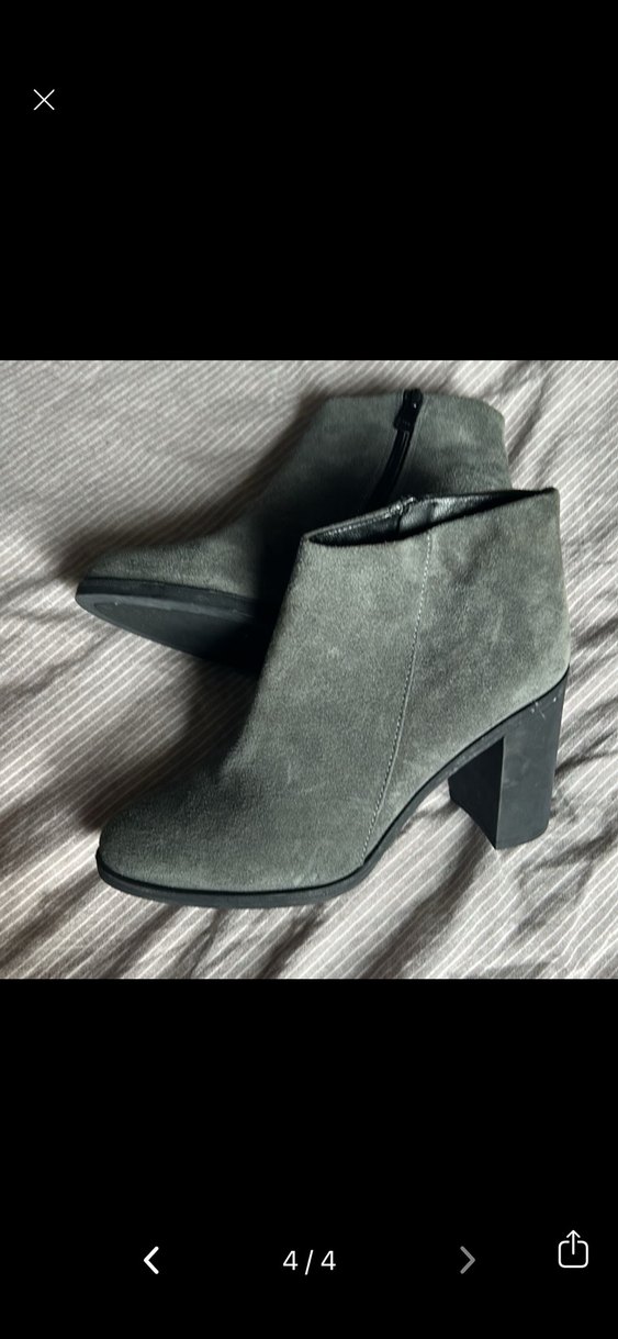 Gri Süet Kadın Dolgu Topuk Bot - Görsel 4