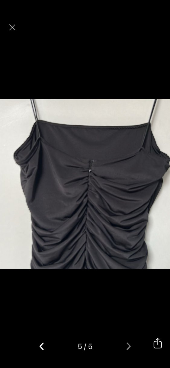 Uzun Siyah Drapeli Kadın Abiye Elbise - Görsel 3