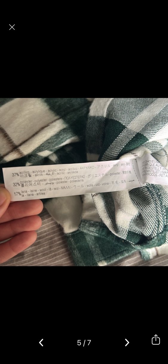 Düğmeli Yeşil Kareli Kadın Gömlek - Görsel 5