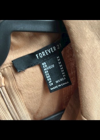 Kemerli Bej Mini Keten Elbise - Görsel 4