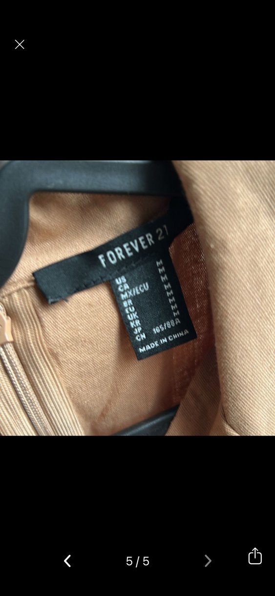 Kemerli Bej Mini Keten Elbise - Görsel 4