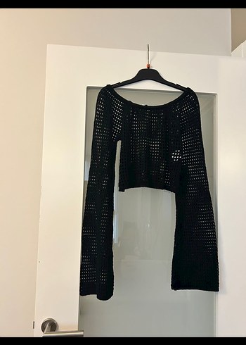 Siyah Örgü Kadın Triko Kazak - Görsel 2