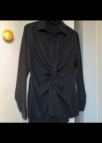 Siyah  Uzun Kollu Gömlek - Görsel 2