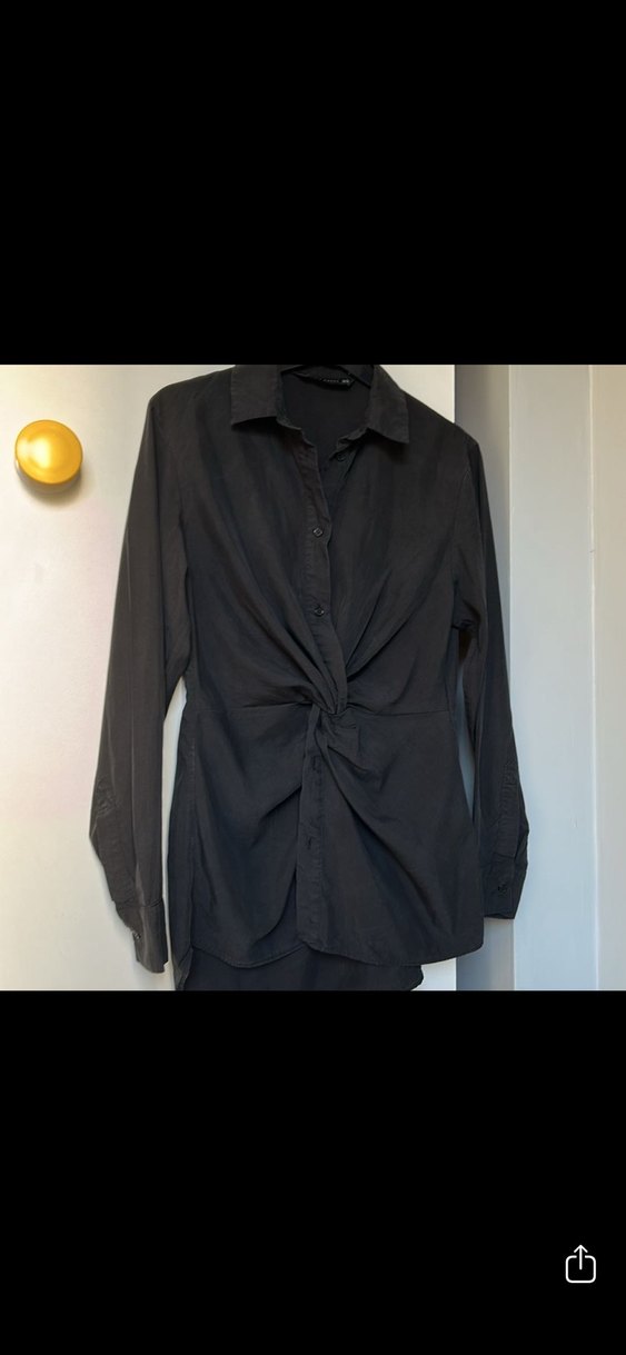 Siyah  Uzun Kollu Gömlek - Görsel 2