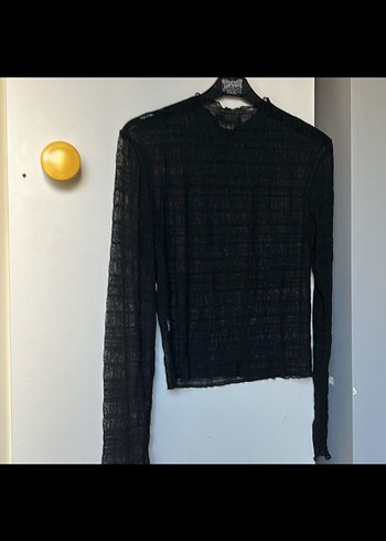 Kadın Siyah Pileli Uzun Kollu Gömlek - Görsel 4