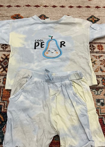 Mavi Desenli Bebek Erkek Takımı