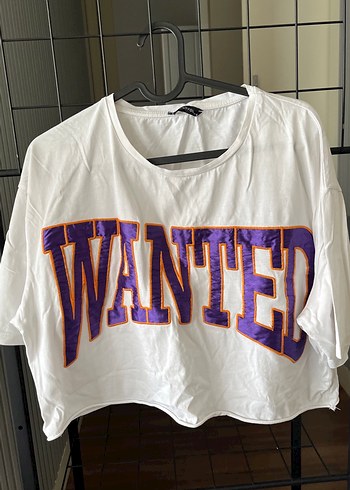 Beyaz Baskılı Kemerli Kısa Kollu Tişört - Görsel 3