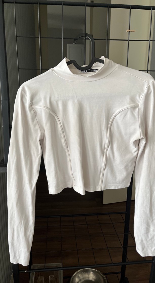 Kız Çocuk Beyaz Uzun Kollu Balıkçı Yaka Bolero - Görsel 4