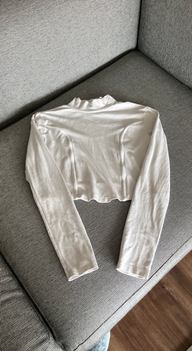 Kız Çocuk Beyaz Uzun Kollu Balıkçı Yaka Bolero - Görsel 2