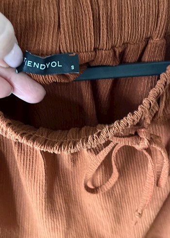 Turuncu Pilili Midi Kadın Etek - Görsel 3