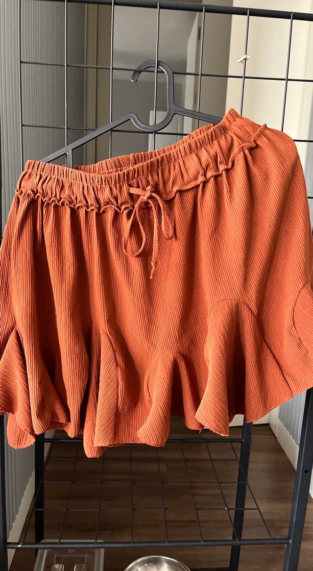 Turuncu Pilili Midi Kadın Etek - Görsel 4