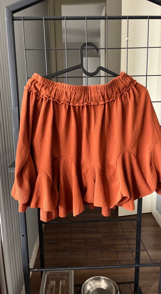 Turuncu Pilili Midi Kadın Etek - Görsel 2