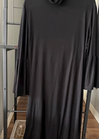 Uzun Kollu Siyah Uzun Elbise - Görsel 4