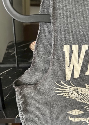 Gri Baskılı Yüksek Yaka Kadın Atlet - Görsel 3