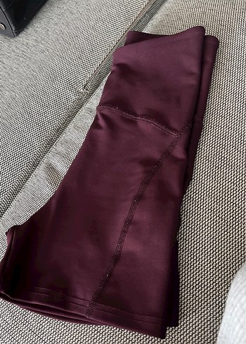 Bordo Yüksek Bel Kadın Şort - Görsel 5