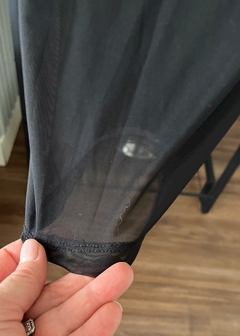 Drapeli Siyah Uzun Kadın Etek - Görsel 2