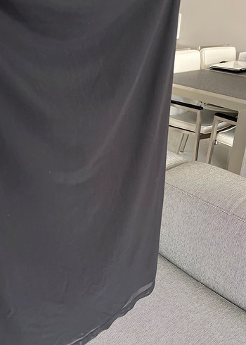 Drapeli Siyah Uzun Kadın Etek - Görsel 3