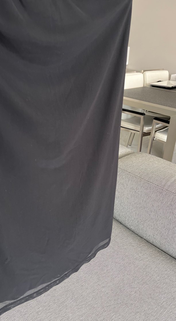 Drapeli Siyah Uzun Kadın Etek - Görsel 3