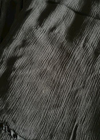 Püsküllü Siyah Uzun Keten Etek - Görsel 3