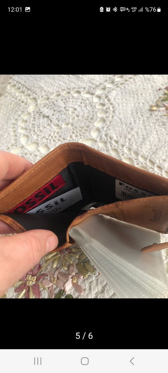 Fossil Kahverengi Deri Cüzdan - Görsel 5