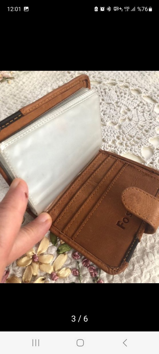 Fossil Kahverengi Deri Cüzdan - Görsel 3