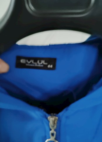 Mavi Uzun Kollu Kadın fermuarlı gömlek - Görsel 3