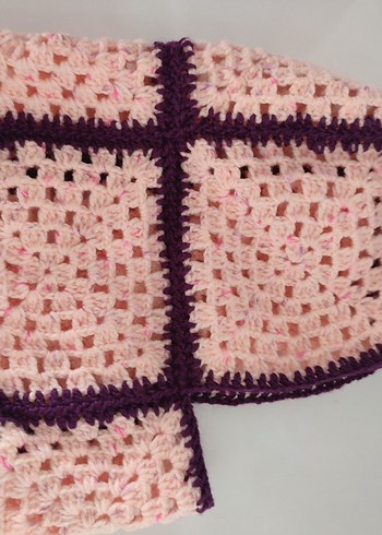 Pembe Örgü Kadın Bere 
Balaklava - Görsel 5