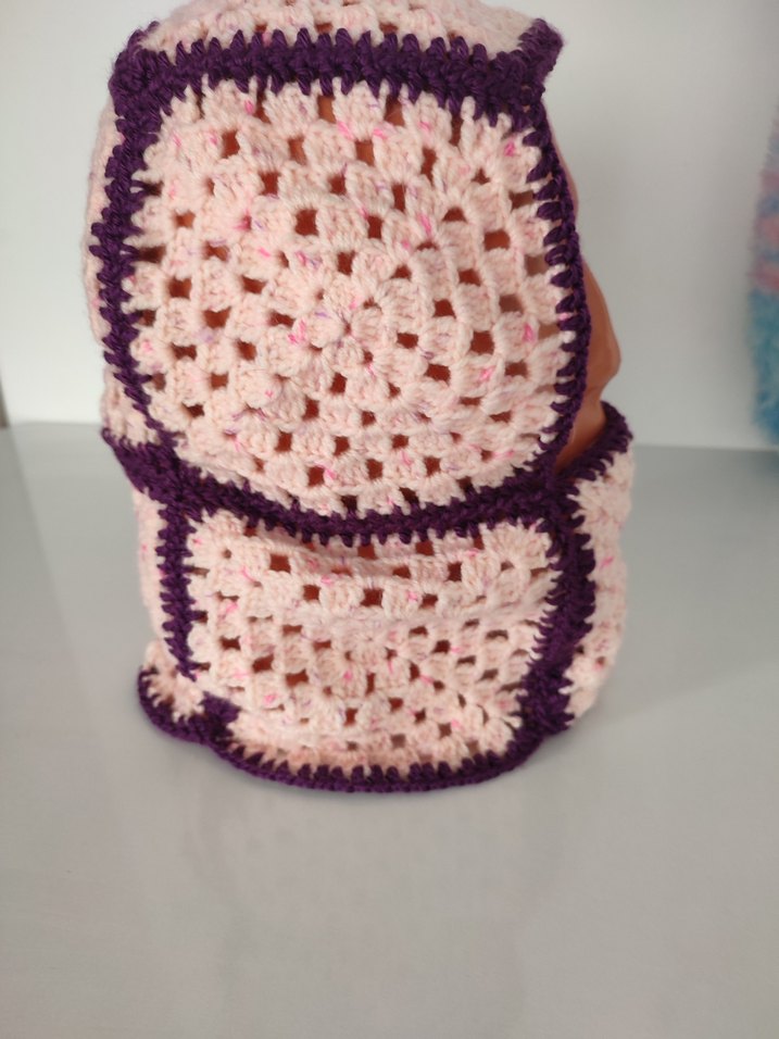 Pembe Örgü Kadın Bere 
Balaklava - Görsel 4