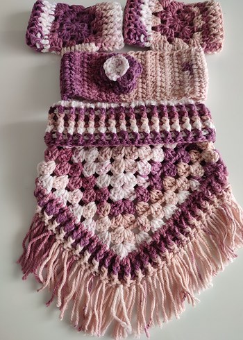 Çocuklar ve genc yetişkinler için  Boyunluk,Eldiven, Saç Bandi - Görsel 4