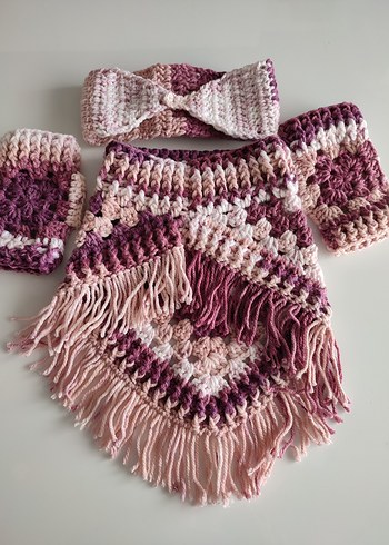 Çocuklar ve genc yetişkinler için  Boyunluk,Eldiven, Saç Bandi - Görsel 2