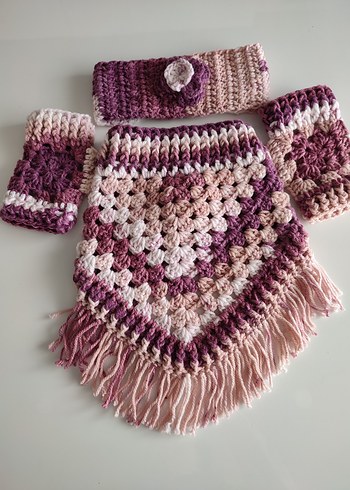 Çocuklar ve genc yetişkinler için  Boyunluk,Eldiven, Saç Bandi - Görsel 3