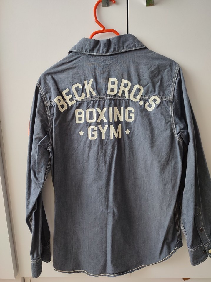 Gri Denim Uzun Kollu Erkek Gömlek - Görsel 2