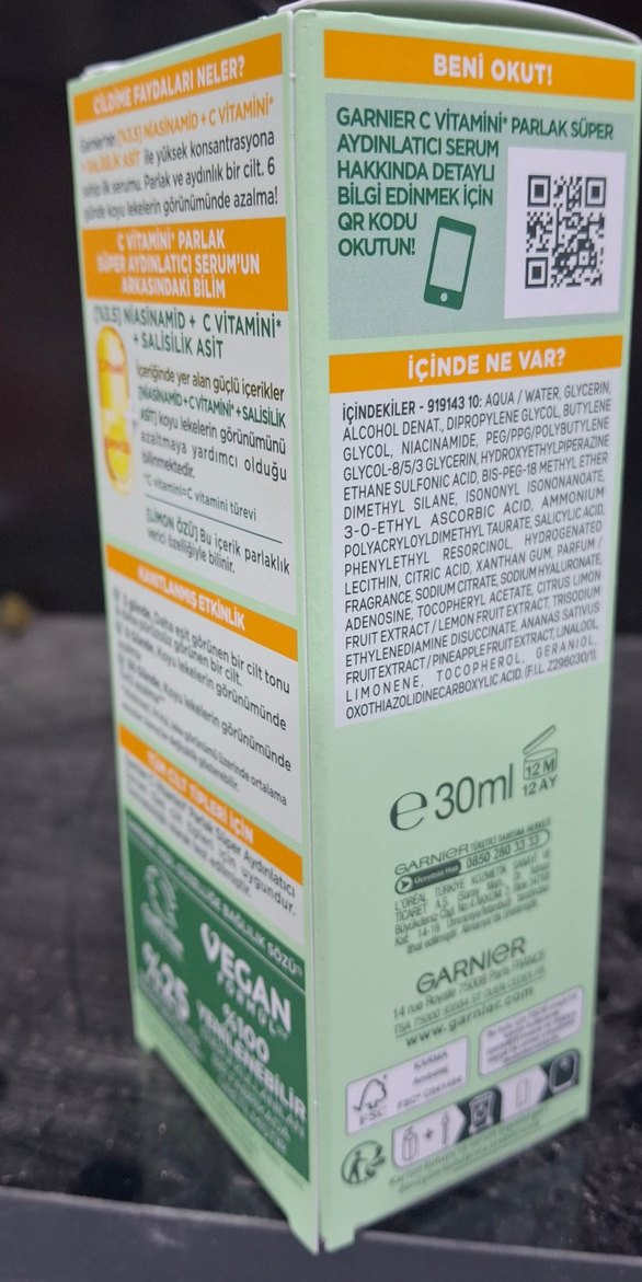 Garnier C Vitamini Parlak Serum %3.5 Niasinamid - Görsel 3