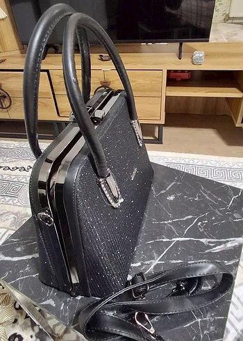 Siyah Parlak Rock Punk Kadın Kol Düğmeleri - Görsel 4