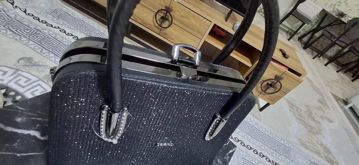 Siyah Parlak Rock Punk Kadın Kol Düğmeleri - Görsel 2