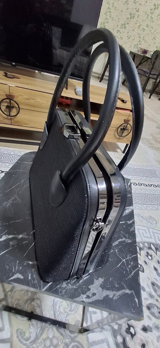 Siyah Parlak Rock Punk Kadın Kol Düğmeleri - Görsel 3