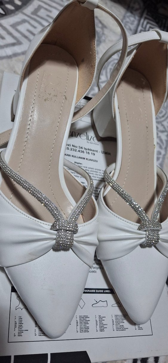 Beyaz Klasik Dolgu Topuklu Kadın Abiye Ayakkabı - Görsel 2