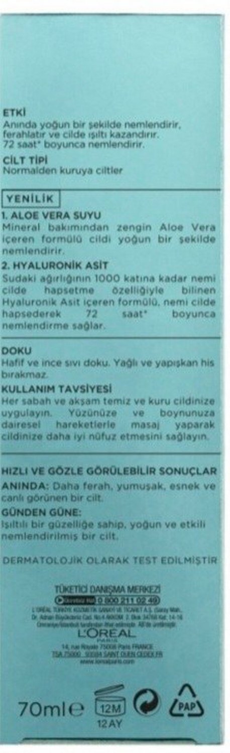 Aloe Vera Suyu İçerikli Nemlendirici bakım - Görsel 2