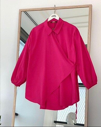 Fuşya Oversize gömlek