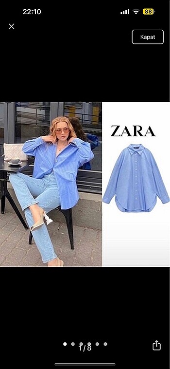 Zara Oversize gömlek