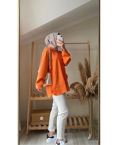 Zara Turuncu oversize sweatshirt