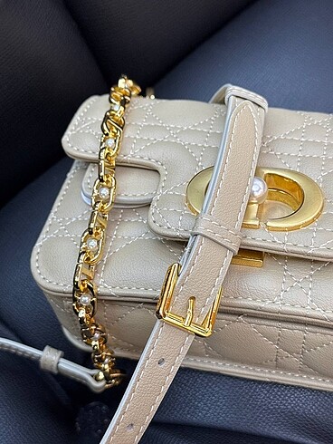 Beden camel Renk DIOR MINI JOLIE TOP HANDLE BAG
