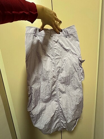 m Beden mor Renk Buzgulu lila midi etek forever 21