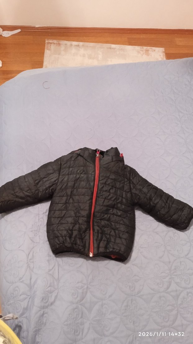 Erkek Çocuk Siyah Fermuarlı Mont - Görsel 3