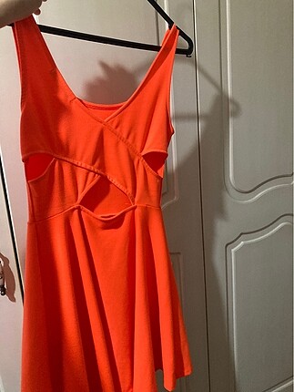 m Beden turuncu Renk Neon elbise