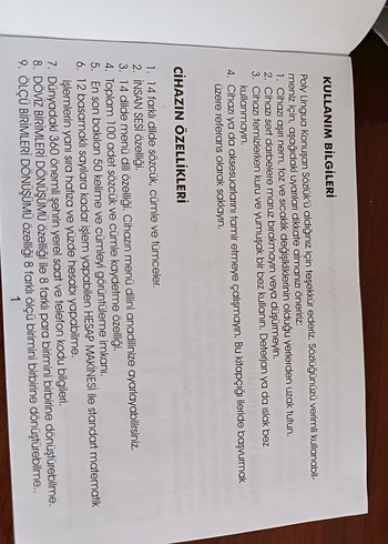 Mavi Elektronik Sözlük ve Çeviri Cihazı - Görsel 7