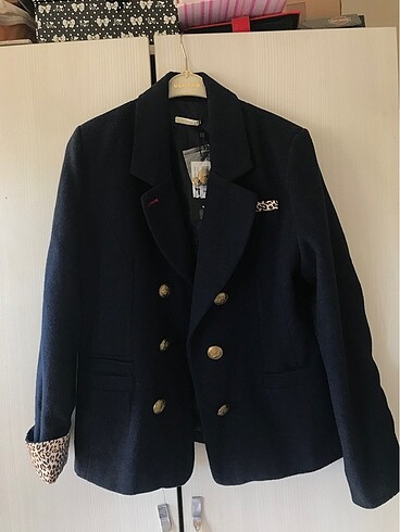 Mango Leopar detaylı ceket-kaban