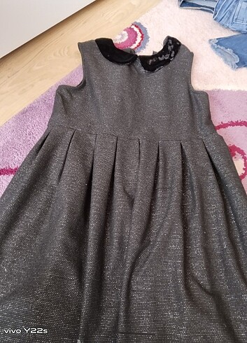 10 Yaş Beden siyah Renk Kız çocuk şık elbise 