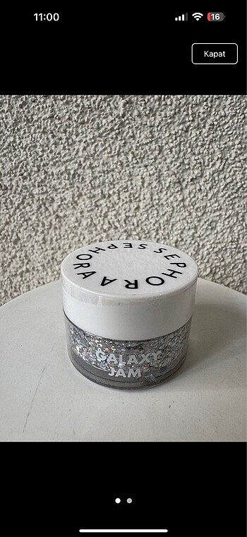 Sephora holograpic silver simli jel